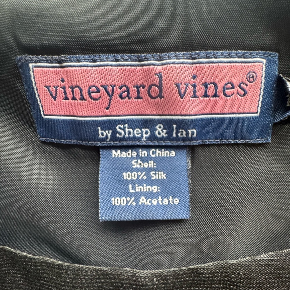 Vineyard Vines 100% Silk Black Bow Strap Tank Top Size 14 NWT G12 - Picture 8 of 10